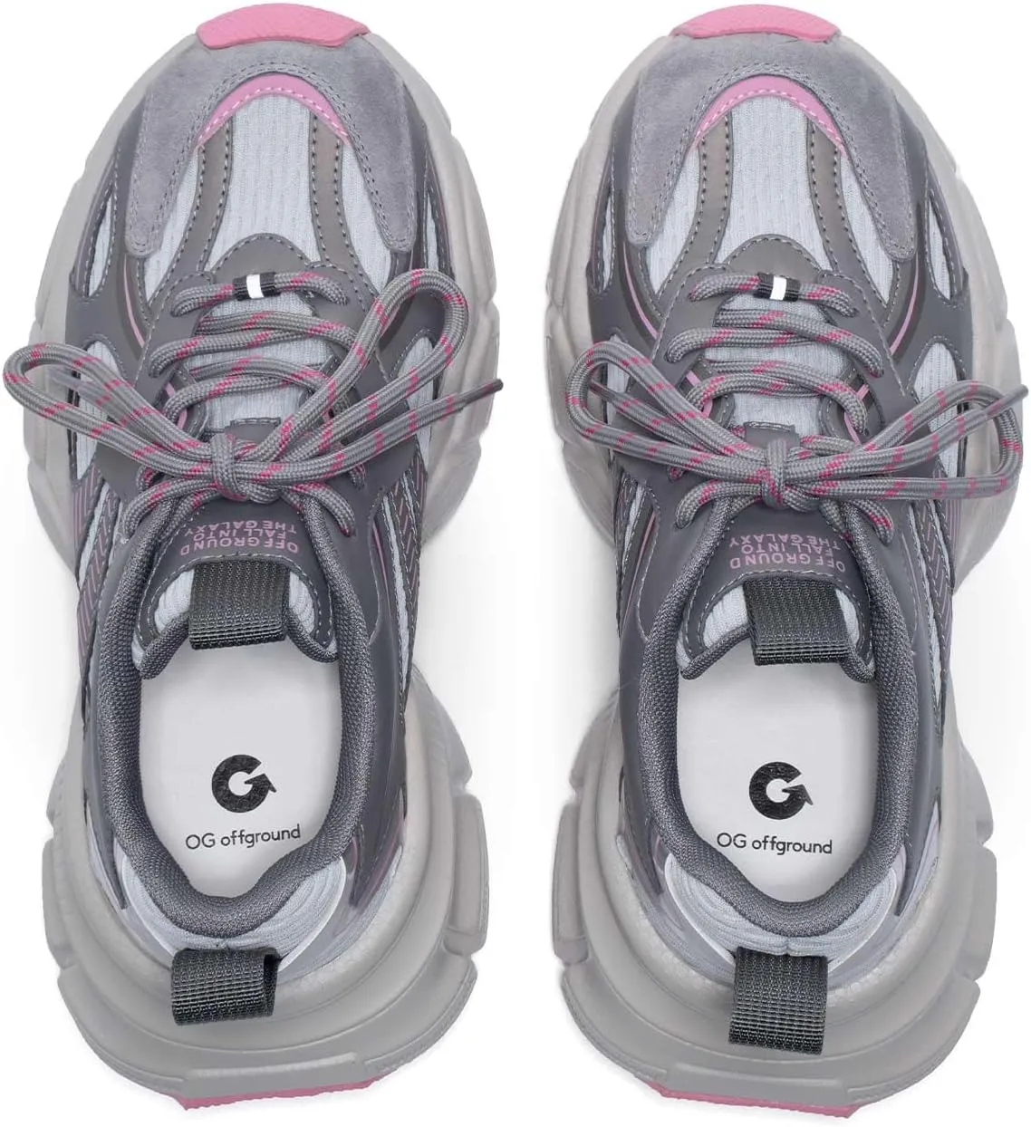 Womens Chunky Sneakers, Fashion Comfortable Round-Toe Sneakers for Women, Leather Lace Up Casual Platform Shoes, Comfortable Tennis Runnig Shoes