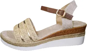 Women's Espadrilles Wedge Sandals Open Toe Ankle Strappy Vintage Lightweight Platform Sandals 2024 Fashion Trendy Stylish Summer Dress Shoes