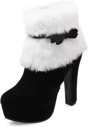 Women's Fur Lined Christmas Ankle Boots
