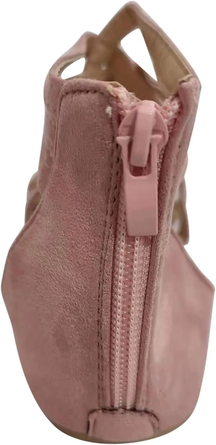 Women's Gladiator Sandals Comfortable Cross Strap Flats Dressy Summer Slip On Beach Slides Wide Width Open Toe Roman Sandals