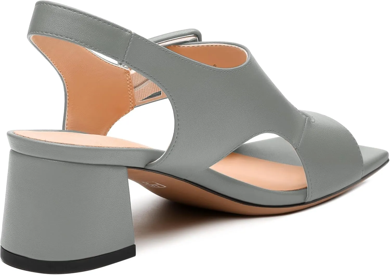Womens Heeled Sandals Shoes, Square Peep Toe Mid Block Heel Ankle Strap Sandals for Women, Leather Insole Open Toe Chunky Heel Sandals 2"