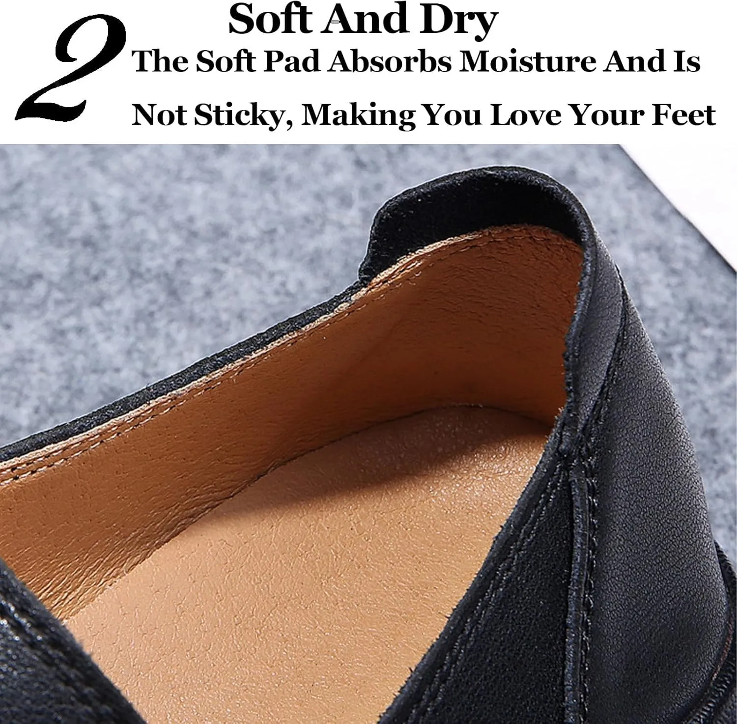 Women's Leather Rocker Loafers Comfort Round Toe Non Slip Slip-On Platform Walking Shoes Casual Outdoor Mom Shoes