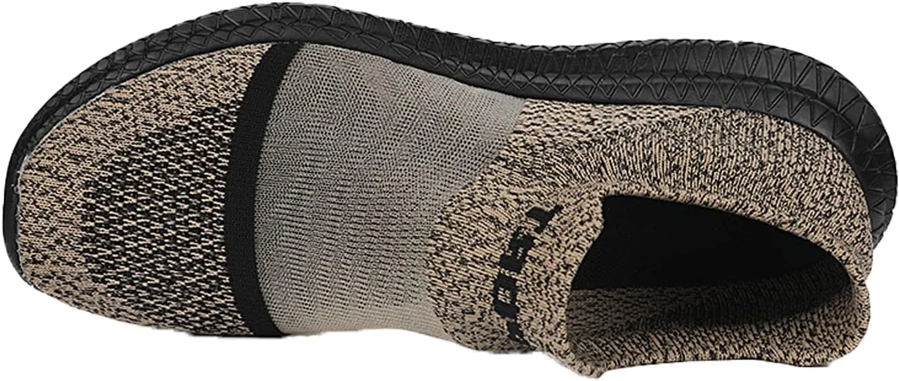 Women's Mesh Cutout Lightweight Sock Sneakers, Casual Breathable Walking Shoes Stylish Comfortable Slip-on Platform Loafers