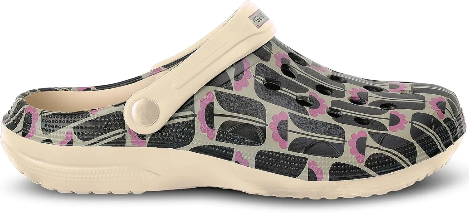 Womens Orla Kiely Casual Summer Beach Poolside Garden Clog Sandals