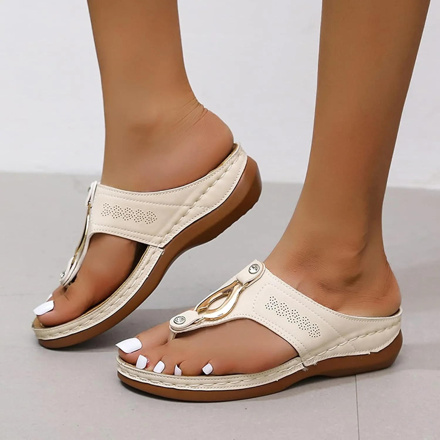 Womens Orthopedic Sandals with Arch Support Summer Open Toe Dressy Shoes Wedge Platforms Casual Office Shoes