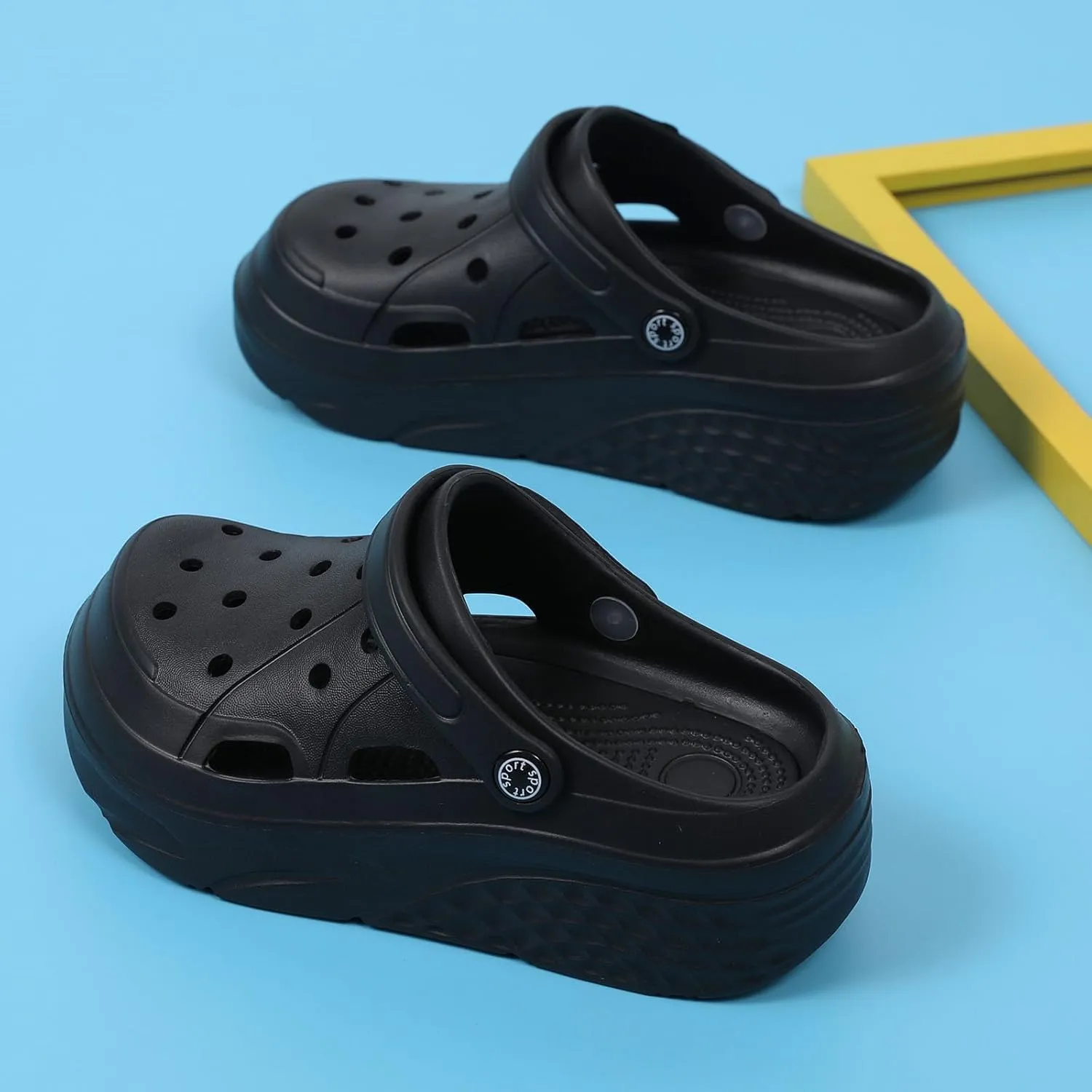 Women’s Platform Clogs Female Garden Clogs Shoes 2.36 Inches Hight Heels Mules Shoes Indoor Outdoor Casual Slippers