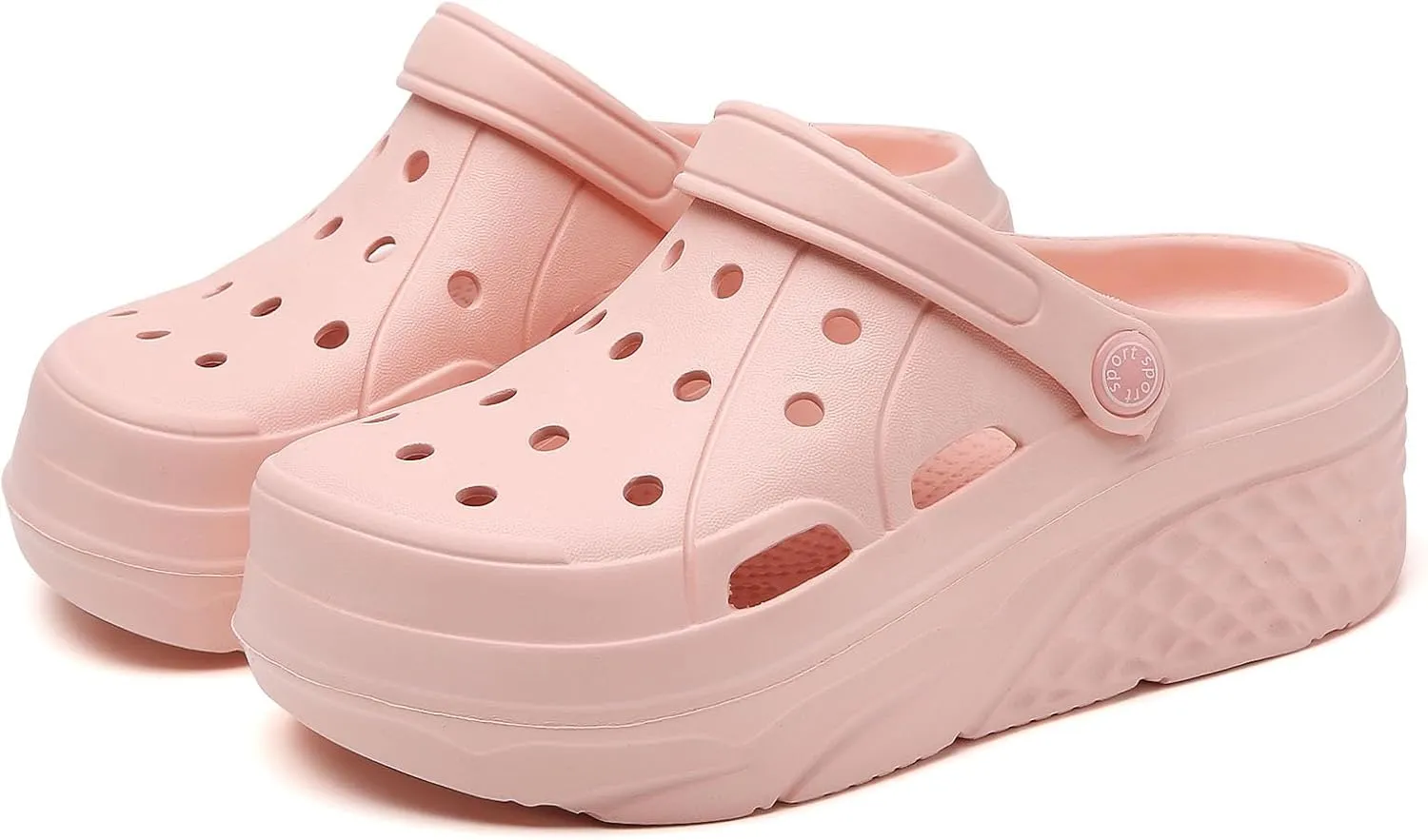 Women’s Platform Clogs Gardener Garden Shoes Hight Heels Mules Clog Slip on Wedge Sandals