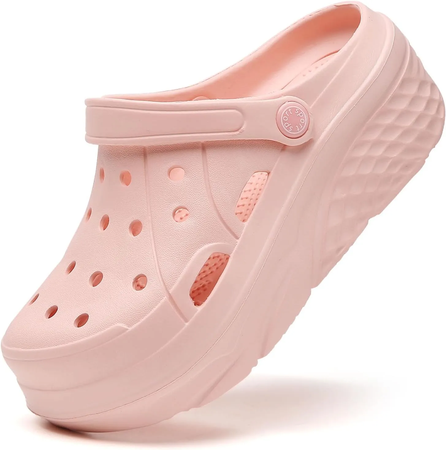 Women’s Platform Clogs Gardener Garden Shoes Hight Heels Mules Clog Slip on Wedge Sandals