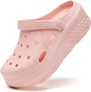Women’s Platform Clogs Gardener Garden Shoes Hight Heels Mules Clog Slip on Wedge Sandals