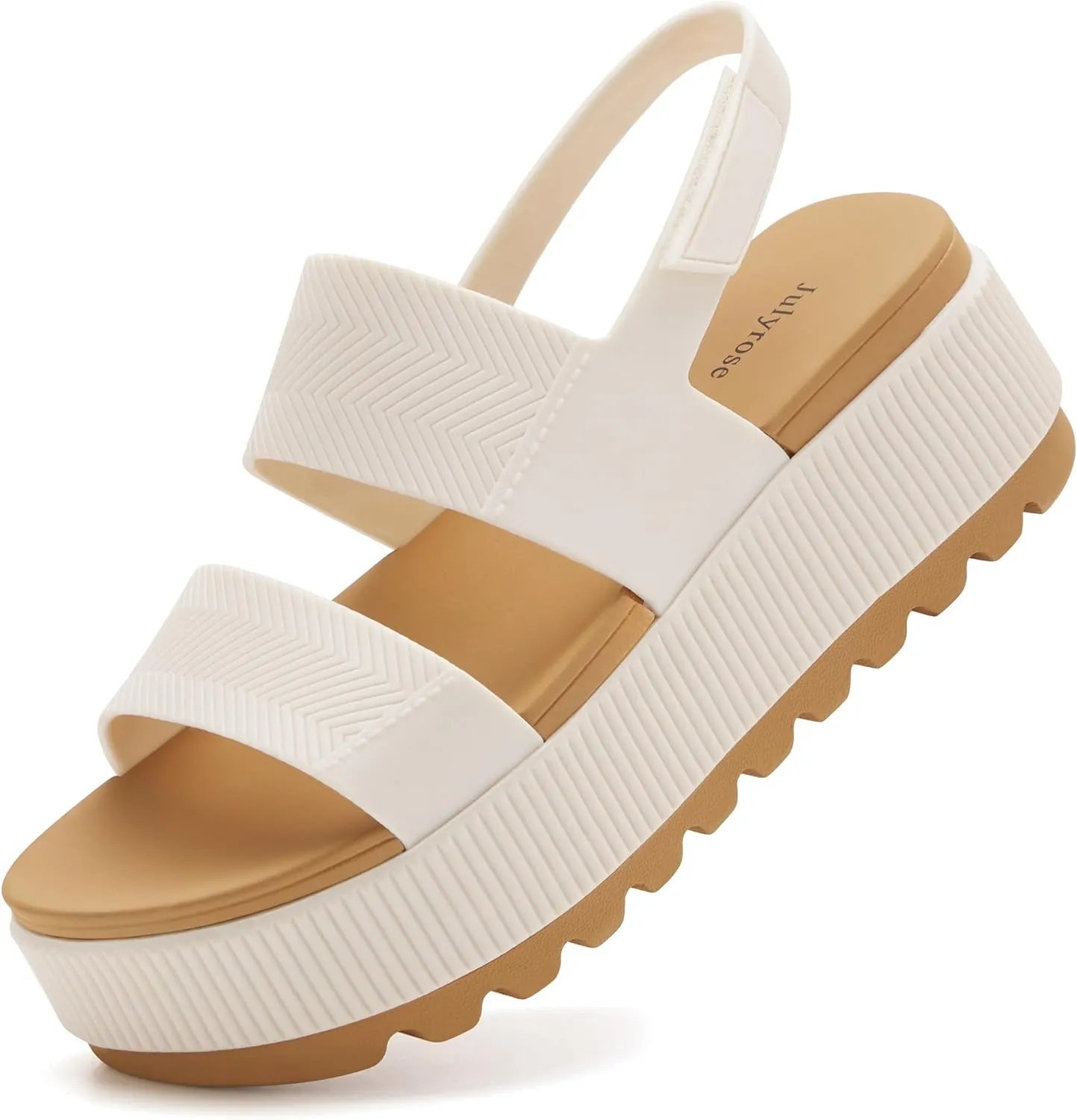 Women's Platform Sandals Lug Sole Comfortable Sandals Lightweight Water-Friendly Summer Beach Sandals