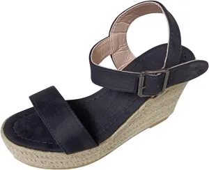 Womens Platform Sandals Wedge Ankle Strap Open Toe Sandals Platform Espadrilles Wedges, Single Bands Buckle Slip on Walking Shoes Summer Fashion Dress Shoes