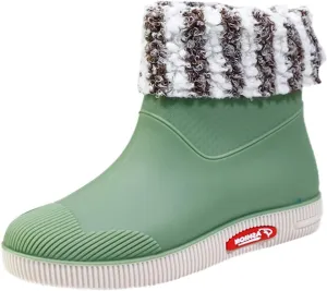 Womens Rain Boots Mid Calf Warm Lined Mens Grounded Footwear Fall Booties 2024 Orthopedic Barefoot Shoes Women Rain Boots Black Waterproof Mid Calf Womens Hiking Boots