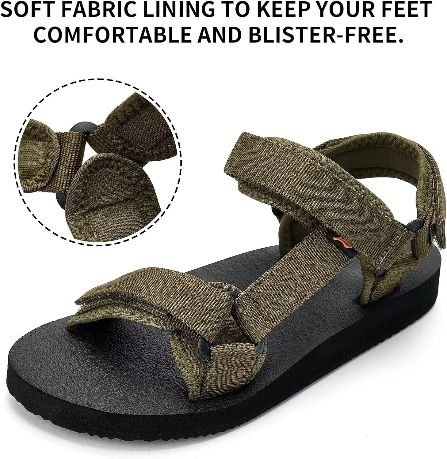 Women's Sandals Hiking Sport Sandals with Arch Support Yoga Mat Insole Comfortable Walking Water Sandals for Beach Travel Athletic