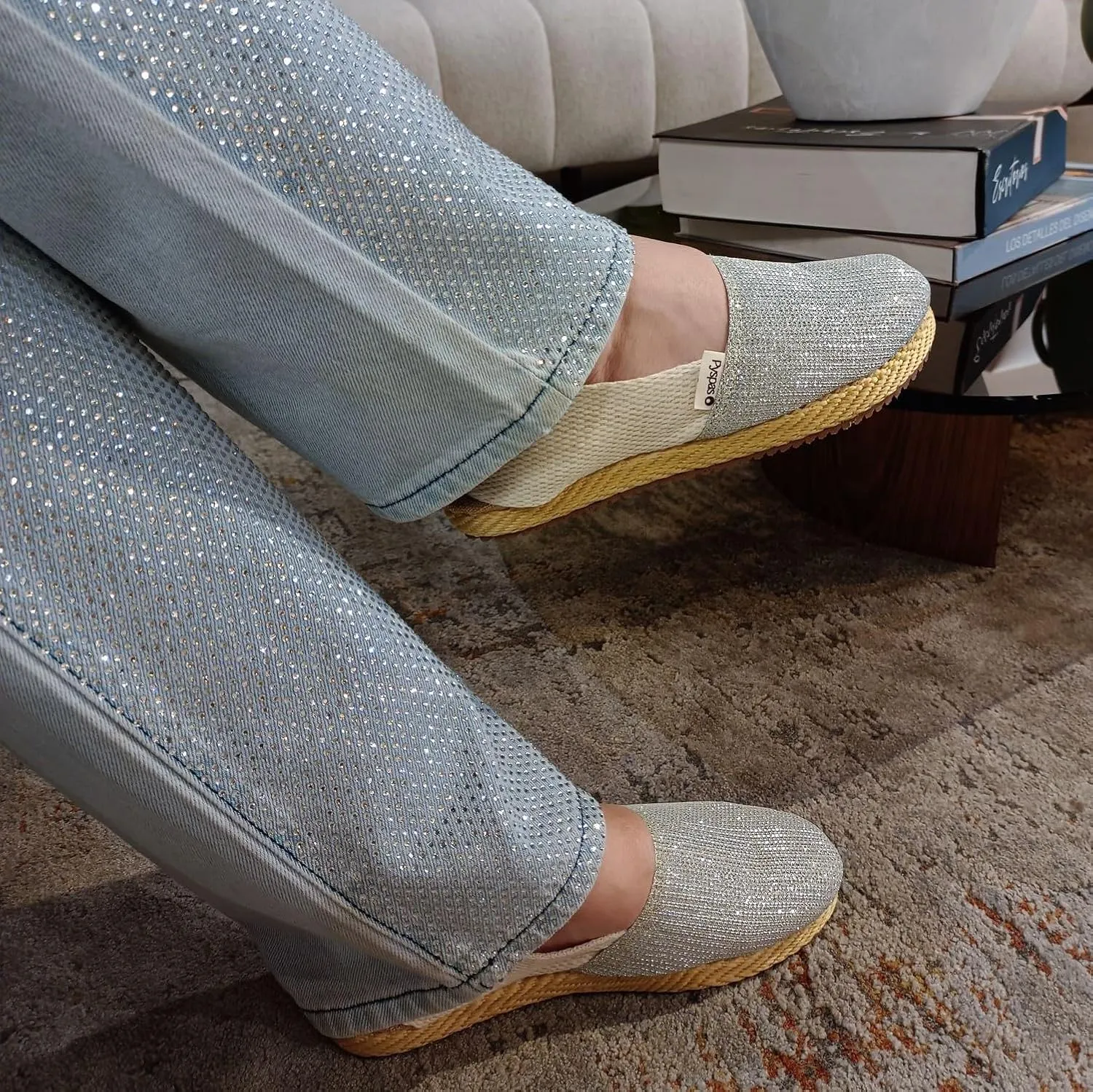 Women’s Slip-On Espadrilles | Handmade in Colombia | Organic Canvas & Natural Jute | Sustainable & Biodegradable Flat Shoes | Comfortable Travel Flats for Casual Outfits