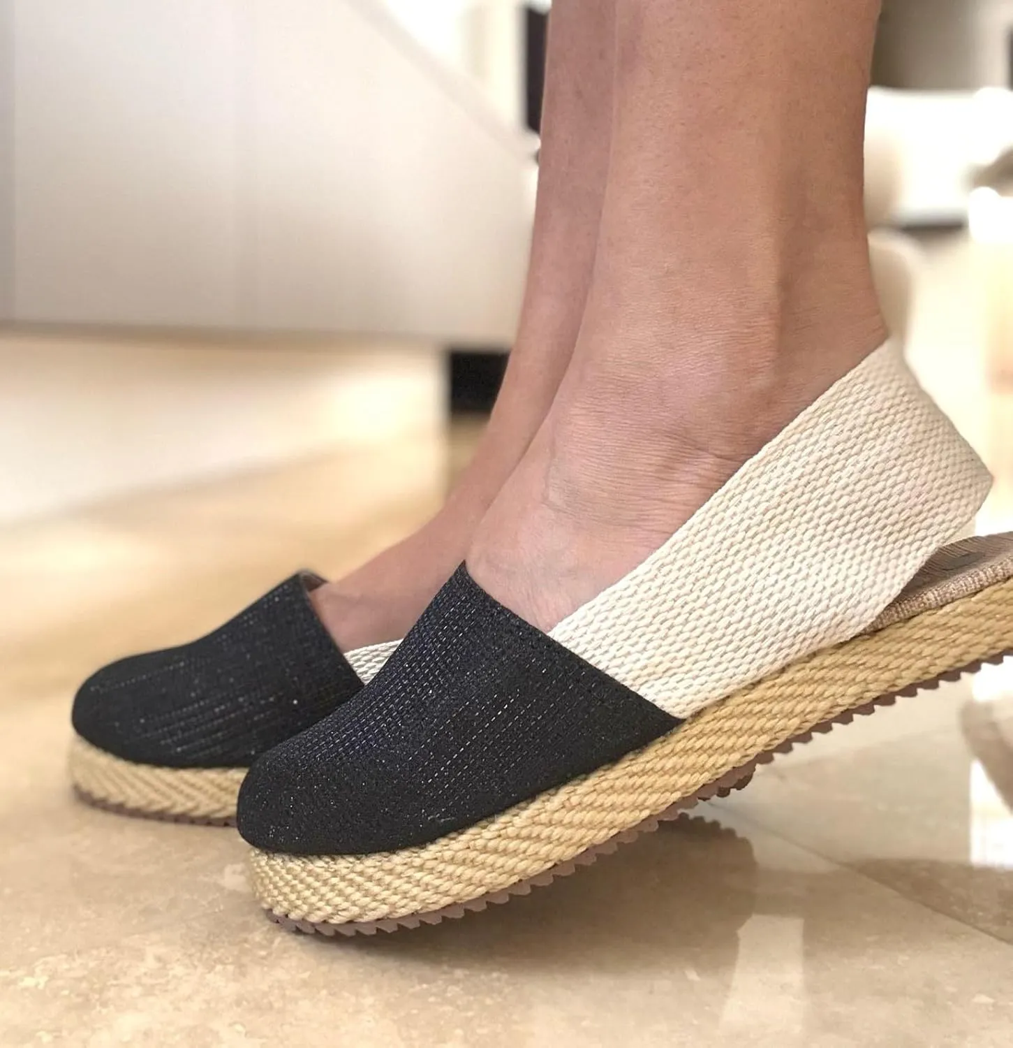 Women’s Slip-On Espadrilles | Handmade in Colombia | Organic Canvas & Natural Jute | Sustainable & Biodegradable Flat Shoes | Comfortable Travel Flats for Casual Outfits