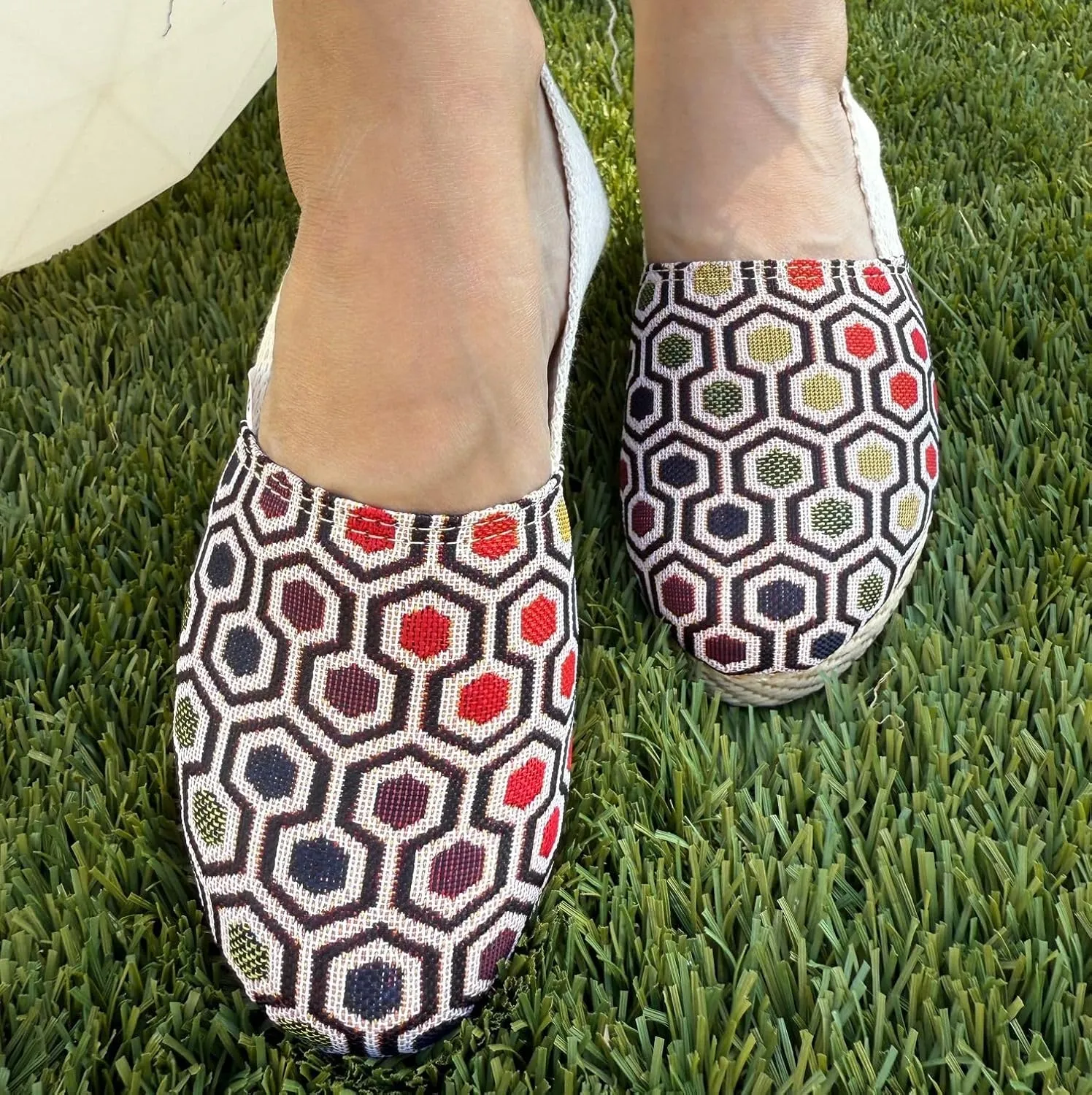 Women’s Slip-On Espadrilles | Handmade in Colombia | Organic Canvas & Natural Jute | Sustainable & Biodegradable Flat Shoes | Comfortable Travel Flats for Casual Outfits