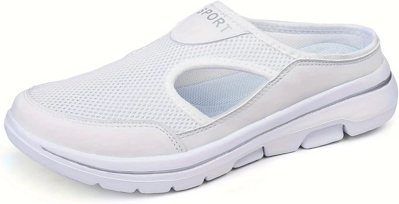 Women's Slippers Casual Clogs Home Shoes, Lightweight Backless Shoes, Comfortable Non-Slip Indoor Outdoor Walking Mules Shoes, Breathable Closed Toe Slippers