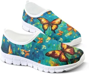 Women's Sneaker Casual Low Top Hiking Sneaker Lightweight Breathable Slip On Outdoor Soft Holiday Shoes for Womens