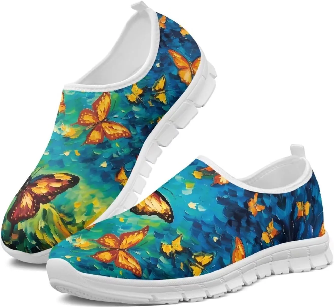 Women's Sneaker Casual Low Top Hiking Sneaker Lightweight Breathable Slip On Outdoor Soft Holiday Shoes for Womens