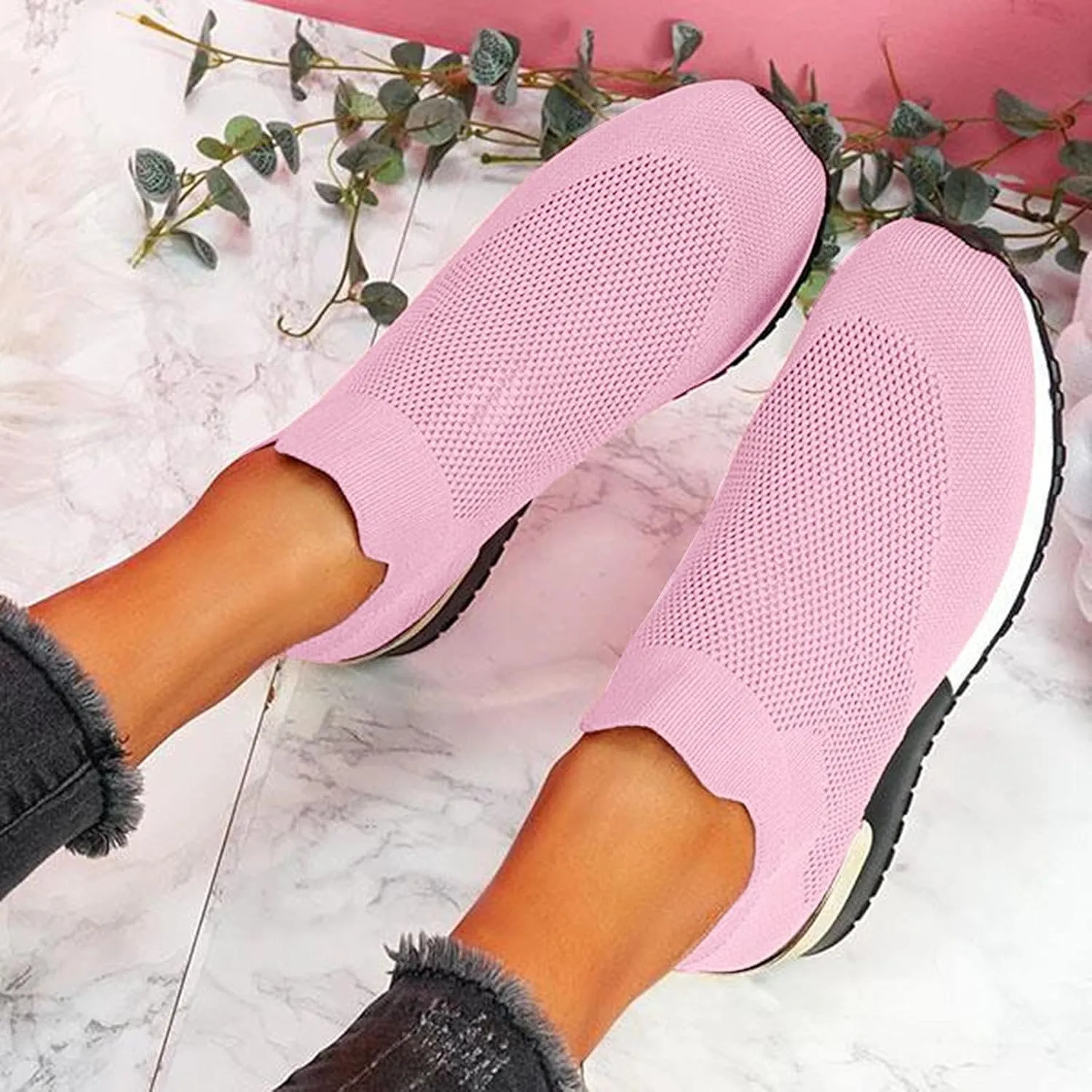 Women's Sneakers Athletic Sport Running Tennis Walking Shoes Womens Shoes Dressy Casual with Heel Animal Print Loafers for Women Men's Fashion Sneakers