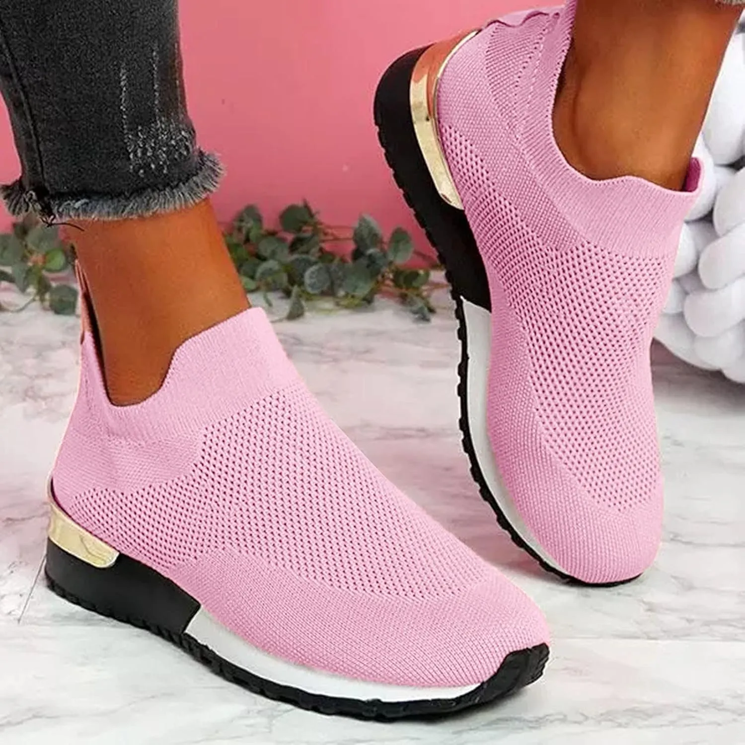 Women's Sneakers Athletic Sport Running Tennis Walking Shoes Womens Shoes Dressy Casual with Heel Animal Print Loafers for Women Men's Fashion Sneakers