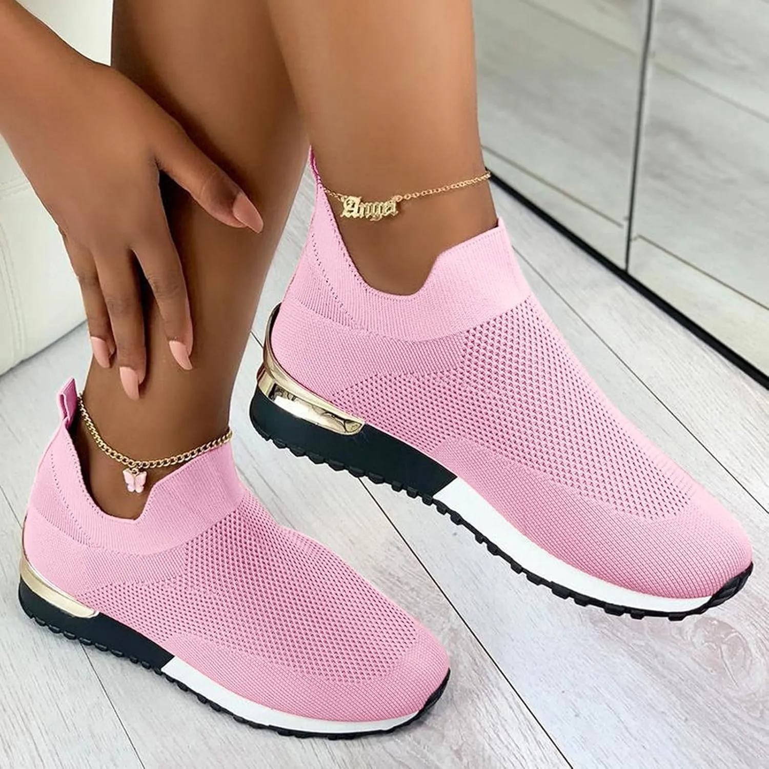 Women's Sneakers Athletic Sport Running Tennis Walking Shoes Womens Shoes Dressy Casual with Heel Animal Print Loafers for Women Men's Fashion Sneakers