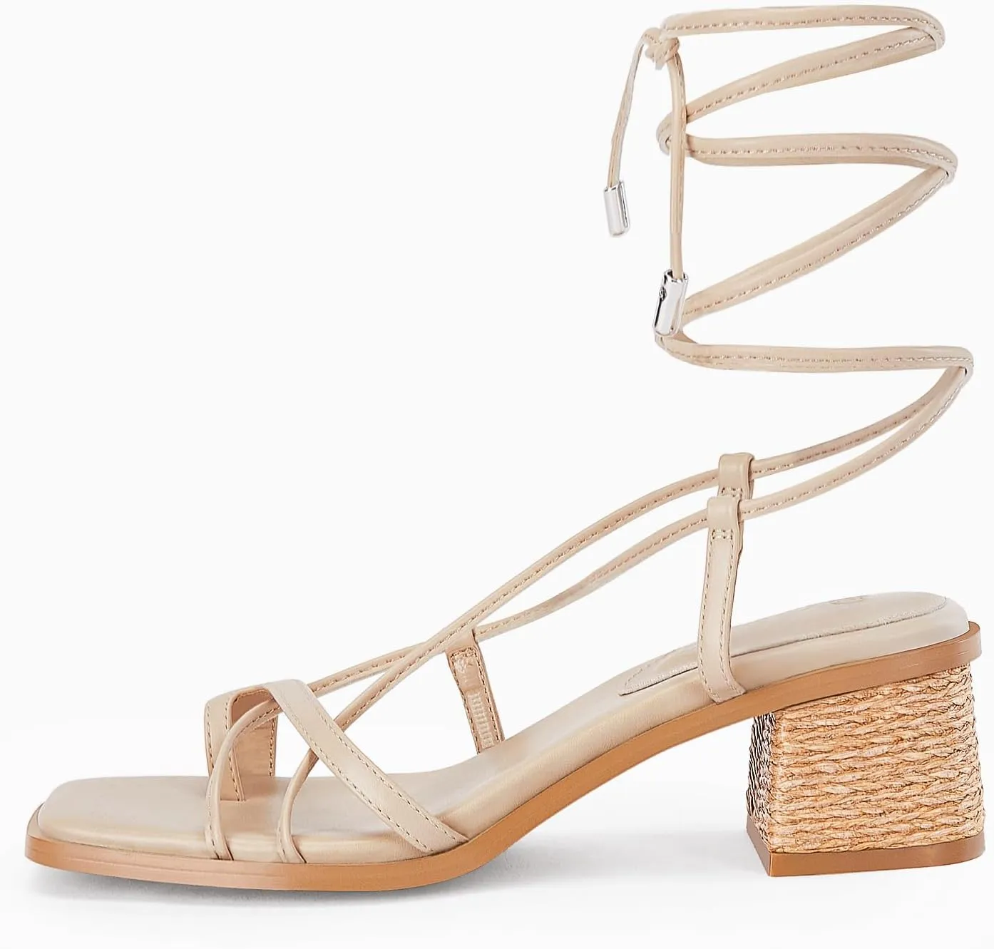 Womens Strappy Heels Thong Gladiator Flat Sandals Dressy Summer Low Chunky Block Heeled Roman Shoes