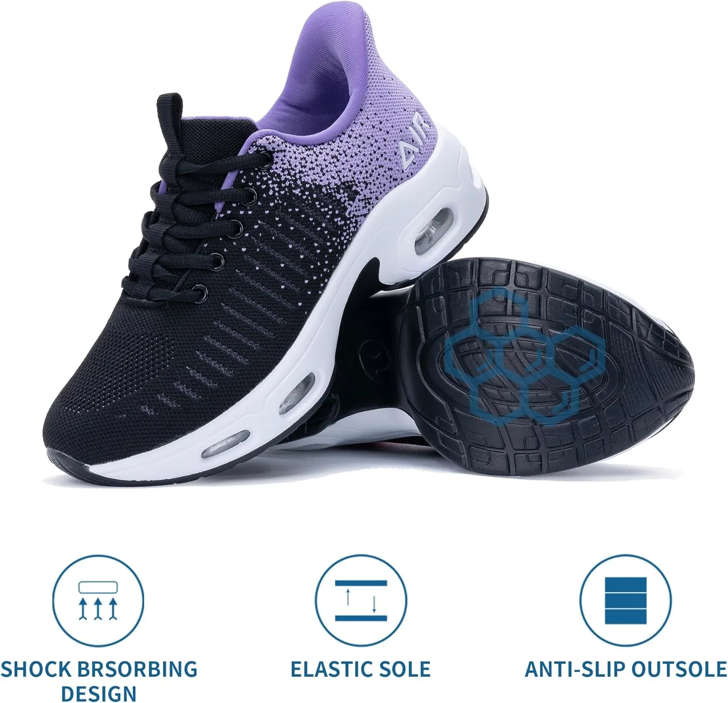 Women's Walking Shoes | Slip On | Fashion Sneakers | Air Running Tennis Shoes US 6-11