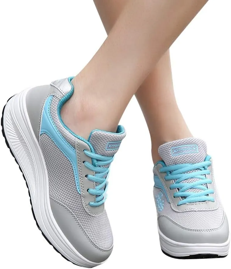 Womens Walking Sneakers Size 10 Wide Zapatillas OrtopéDicas para Caminar De Mujer para Salir White Tennis Shoes Women Platform Silver Platform Wedge Sneakers for Women Trail Running Shoes Women On