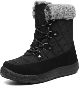 Women's Waterproof Winter Snow Boots Warm Insulation Outdoor Cold Weather Boot for Women Lightweight Fur Lined Non Slip
