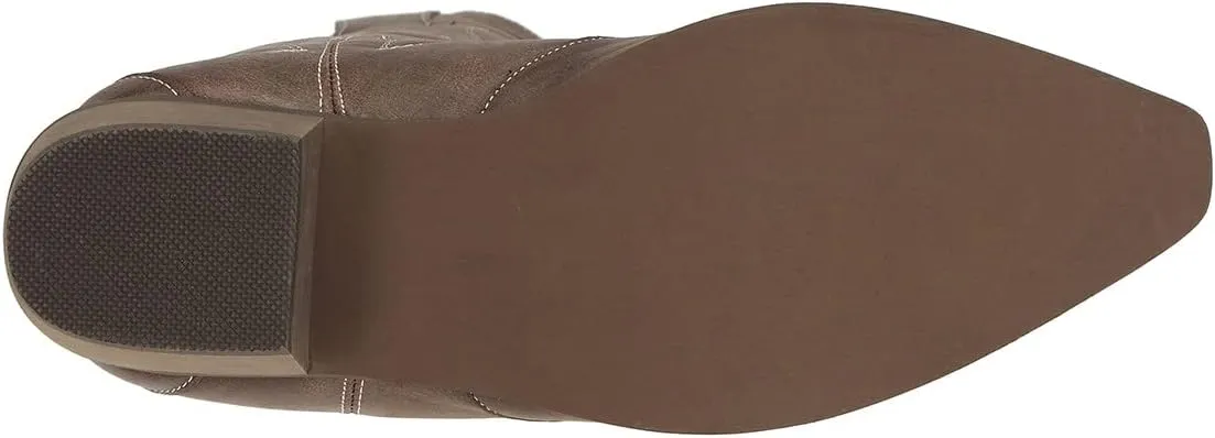 Womens Western Cowgirl Cowboy Boots Mid Calf Snip Toe Fashion Shoes