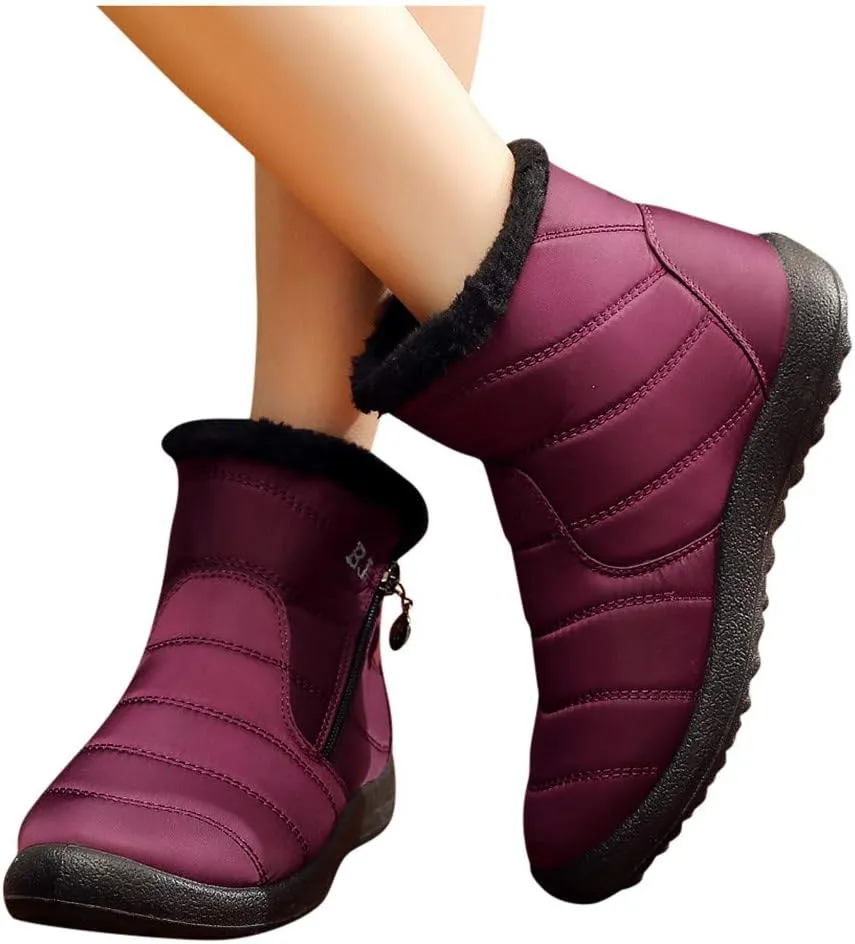 Womens Winter Barefoot Shoes Men Wide Toe Box Warm Faux Fur Lined Ankle Sneakers Winter Walking Shoes for Men