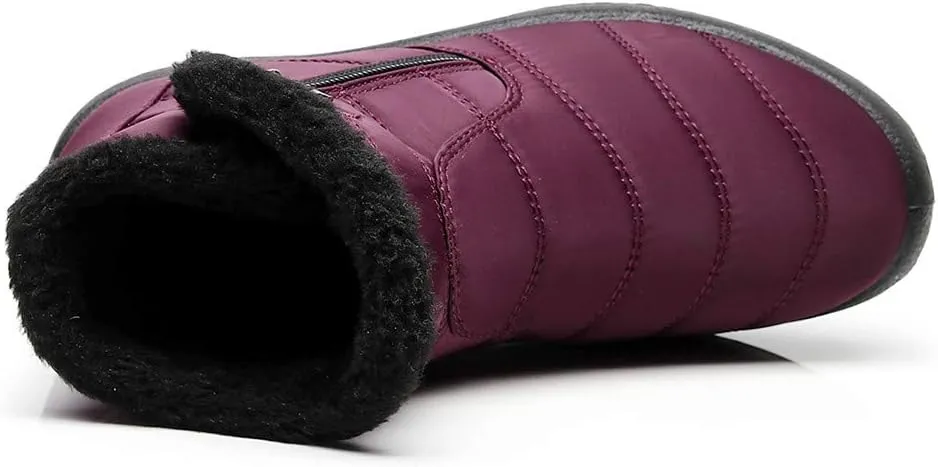 Womens Winter Barefoot Shoes Men Wide Toe Box Warm Faux Fur Lined Ankle Sneakers Winter Walking Shoes for Men
