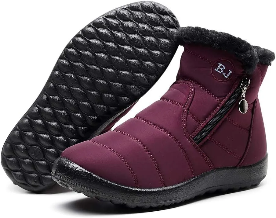 Womens Winter Barefoot Shoes Men Wide Toe Box Warm Faux Fur Lined Ankle Sneakers Winter Walking Shoes for Men