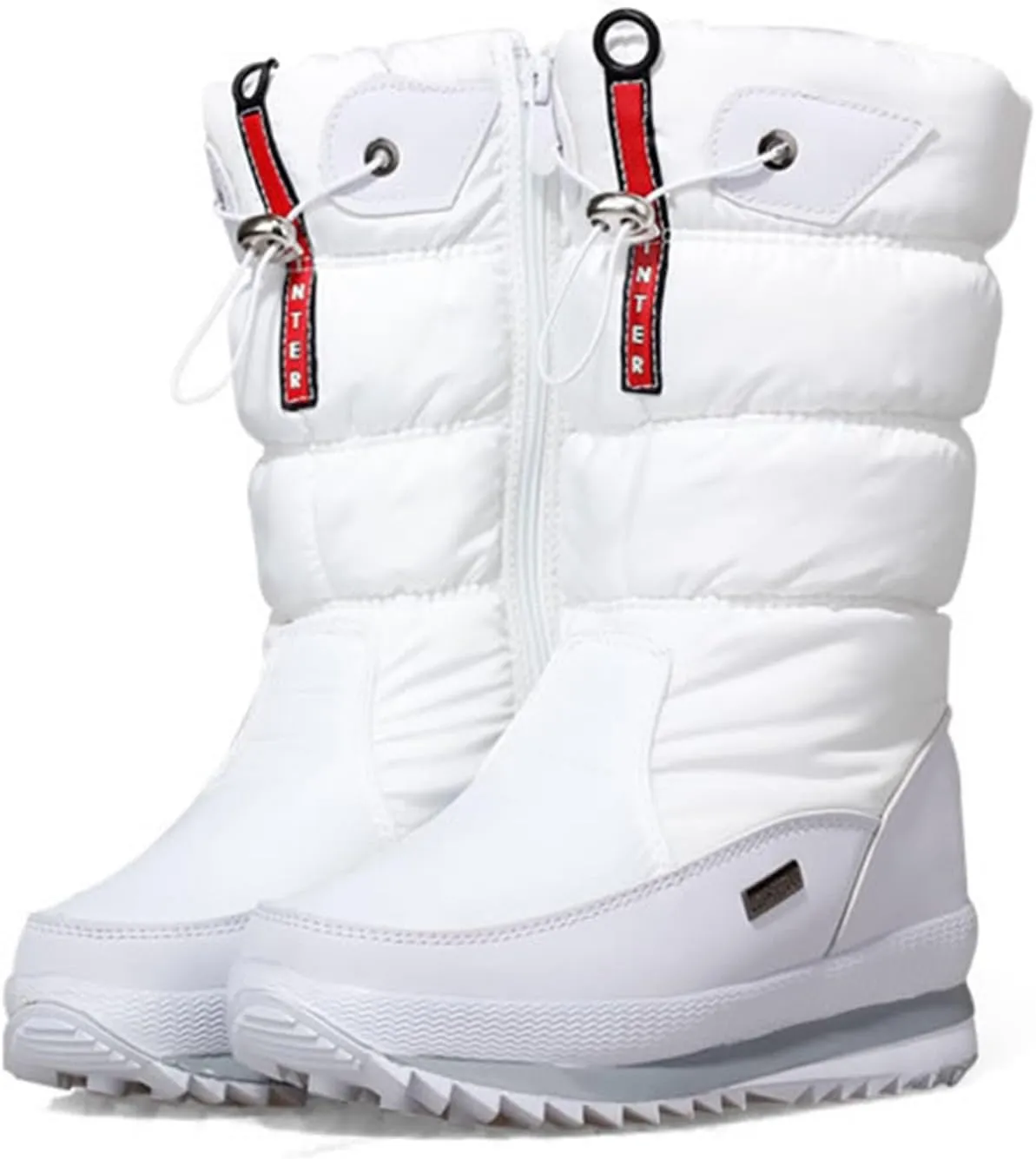 Womens Winter Boots Waterproof Insulated,Casual High Top Walking Slip On Winter Shoes for Women,Lightweight Comfortable Fur Lined Warm Snow Boots for Women