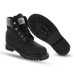 Women’s Work Boots | Waterproof Leather Work Boots for Women | Oil & Slip-Resistant Soft Toe Boots for Women | Premium Nubuck Leather | Lightweight and Comfortable | Black Leather - 11.5W