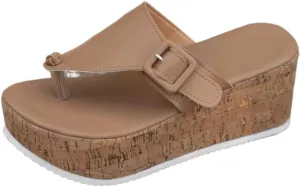 Wooden Clogs for Women Wedge Sandals Flip Flops Mules Slip on Platform Shoes Slippers for Teen Girls - Comfortable Walking Lightweight Running Beach Travel Birthday Gifts Trendy Standing All Day