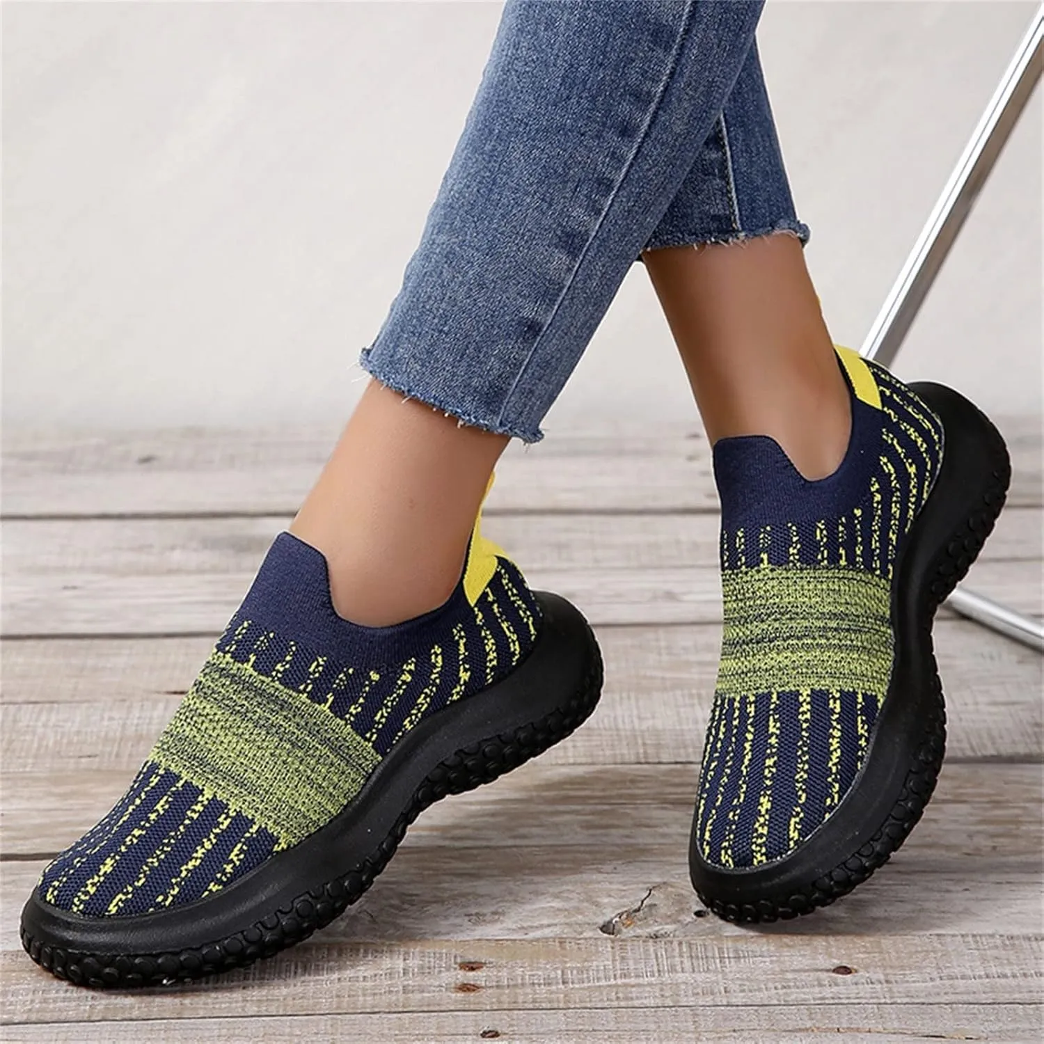 ZBYY Womens Walking Shoes Slip on Casual Gym Sports Sneakers Fashion Breathable Mesh Running Tennis Athletic Sneakers