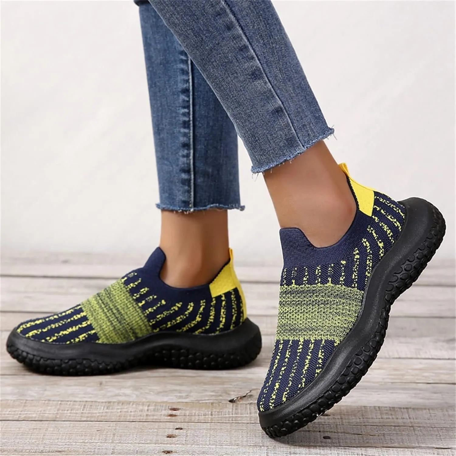 ZBYY Womens Walking Shoes Slip on Casual Gym Sports Sneakers Fashion Breathable Mesh Running Tennis Athletic Sneakers