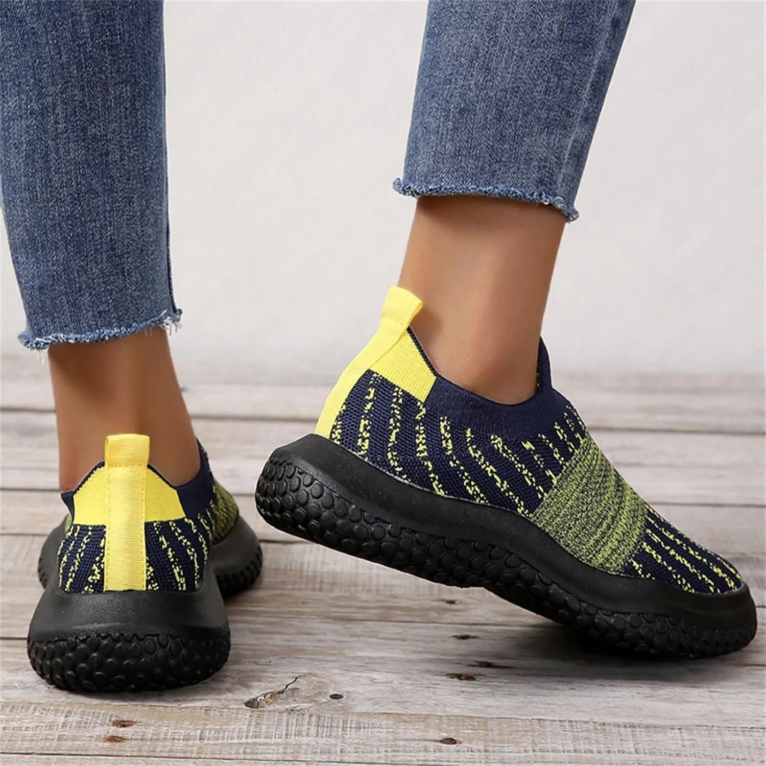 ZBYY Womens Walking Shoes Slip on Casual Gym Sports Sneakers Fashion Breathable Mesh Running Tennis Athletic Sneakers