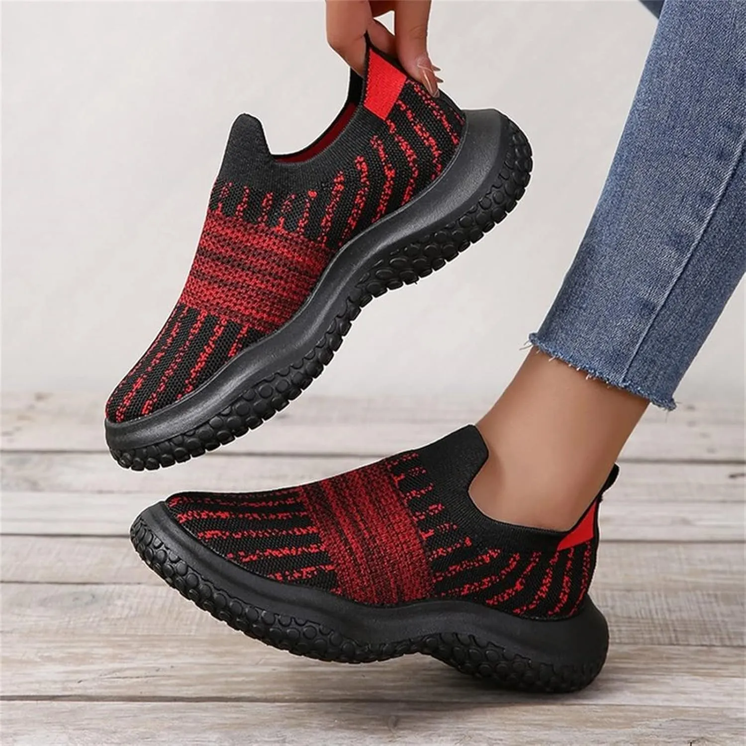 ZBYY Womens Walking Shoes Slip on Casual Gym Sports Sneakers Fashion Breathable Mesh Running Tennis Athletic Sneakers