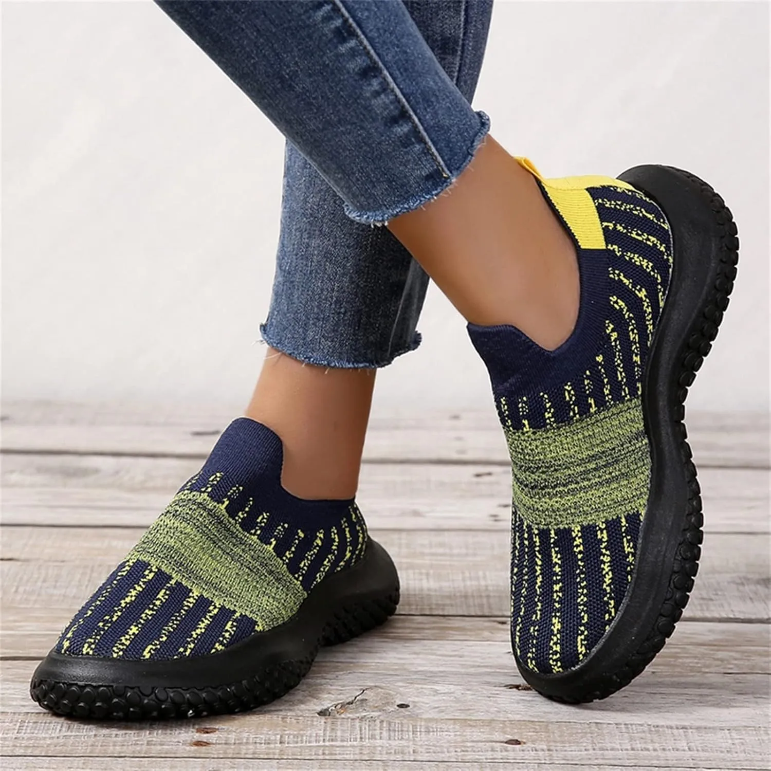 ZBYY Womens Walking Shoes Slip on Casual Gym Sports Sneakers Fashion Breathable Mesh Running Tennis Athletic Sneakers