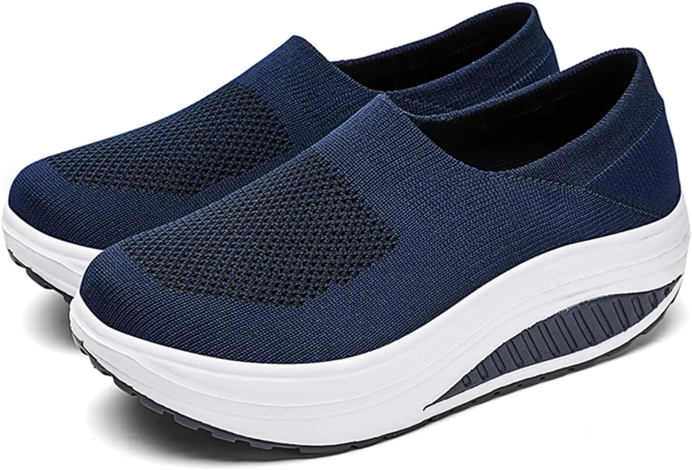 ZBYY Women's Wedge Running Shoes Comfort Slip On Athletic Tennis Walking Breathable Sneakers Fashion Wedges Shoes