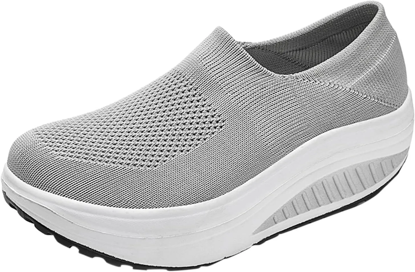 ZBYY Women's Wedge Running Shoes Comfort Slip On Athletic Tennis Walking Breathable Sneakers Fashion Wedges Shoes