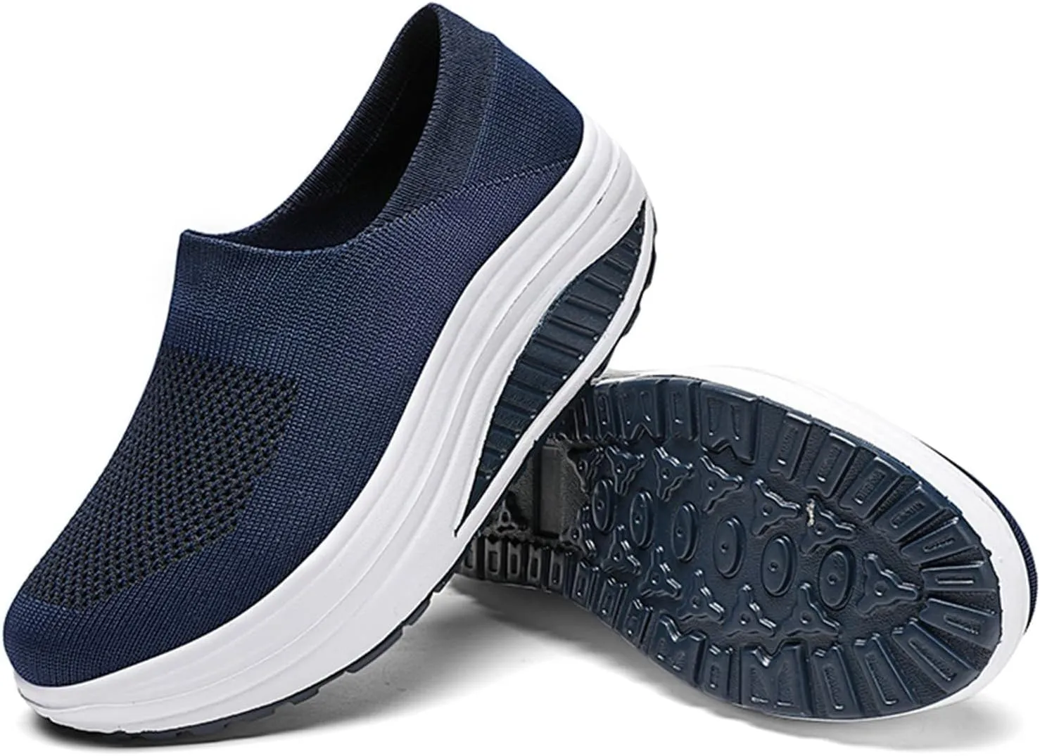 ZBYY Women's Wedge Running Shoes Comfort Slip On Athletic Tennis Walking Breathable Sneakers Fashion Wedges Shoes