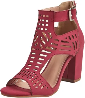 ZKXYFFS Chunky Heeled Sandals for Women Cutout Open Toe Summer Block Heels Ankle Strap Party Dress High Heeled Sandals