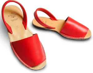 ZORIANA® Sandals for Women Handmade Leather, Dressy, Comfortable Sling Back Shoes Flat - Fashion Exclusively Made in Spain - Avarca Summer Trending Slingback Shoes 2023, 100% Spanish Genuine Leather