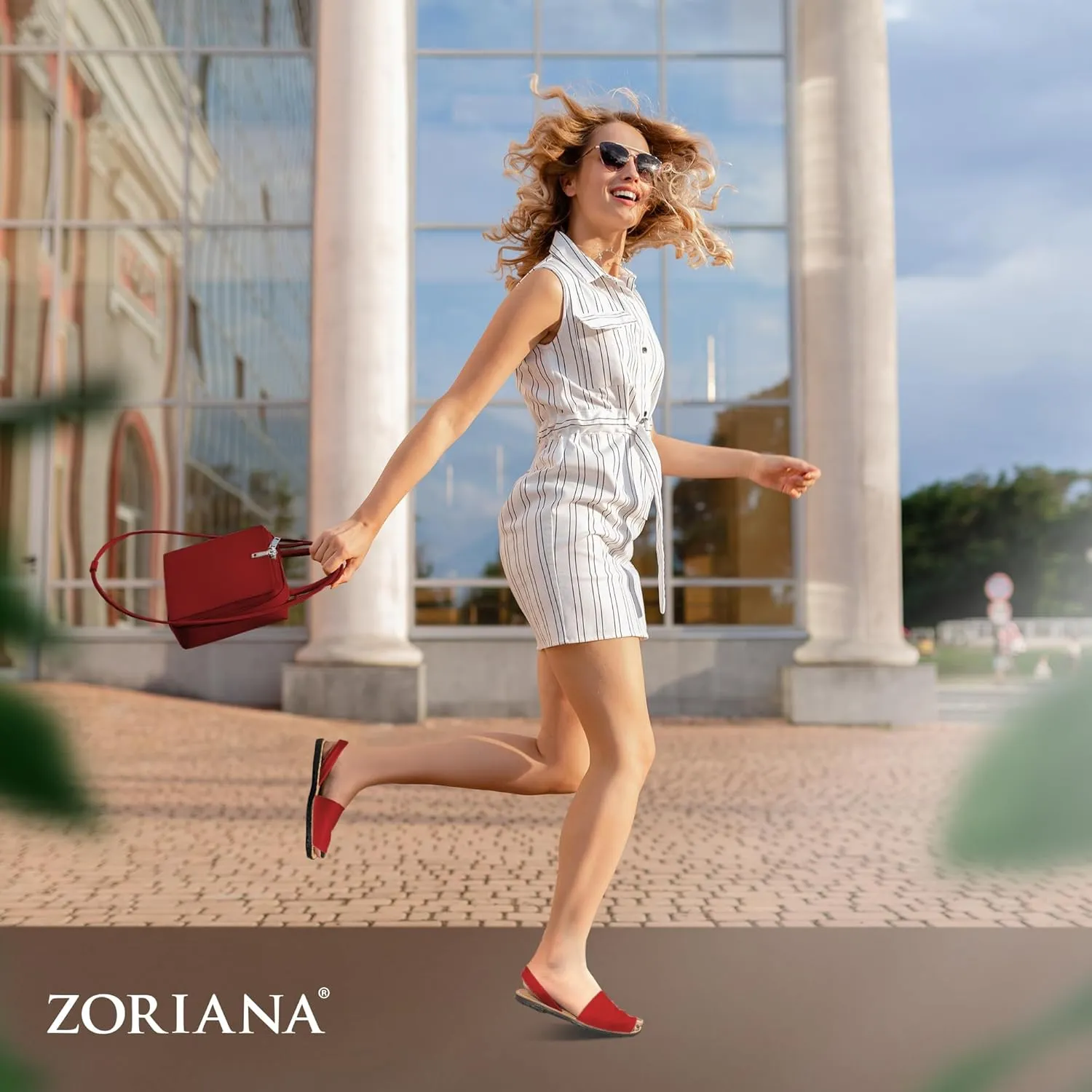 ZORIANA® Sandals for Women Handmade Leather, Dressy, Comfortable Sling Back Shoes Flat - Fashion Exclusively Made in Spain - Avarca Summer Trending Slingback Shoes 2023, 100% Spanish Genuine Leather