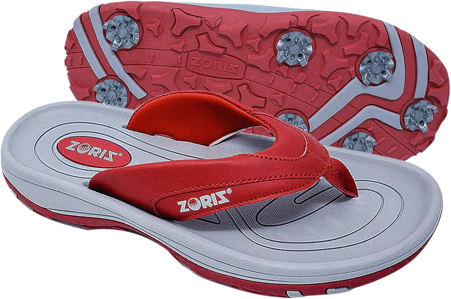 ZORIZ Golf Sandals for Women and Men, Golf Thong Flip Flops With Removable Soft Spikes, Golf Footwear With Deeper Heel Cup and Higher Sidewalls for Secure Comfort