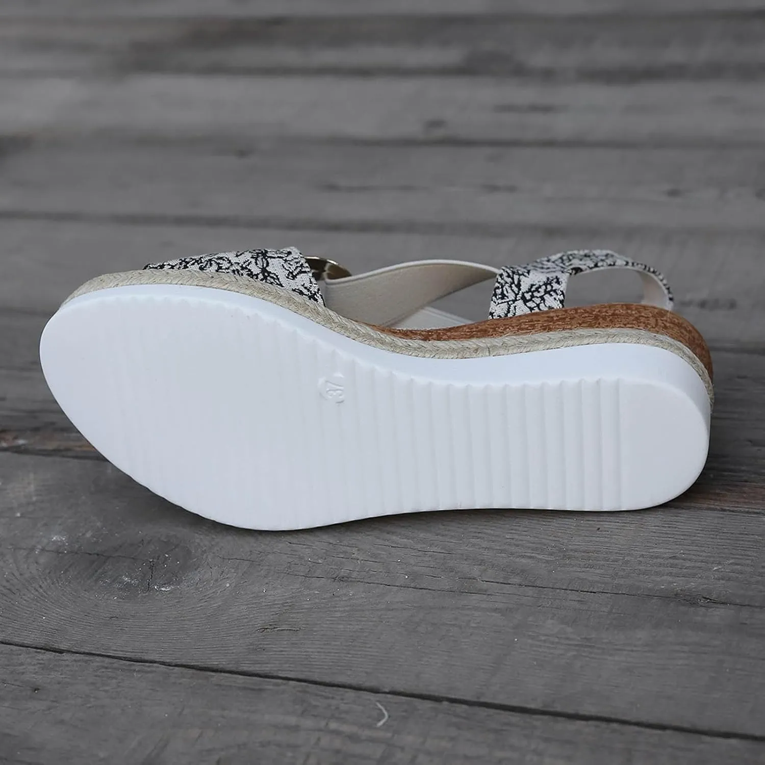 ZSpzx Women Wedge Sandals 2025,Boho Roman Retro Summer Vacation Slippers Comfortable Breathable Daily Wear Soft Cushion Slides Ankle Strap Indoor/Outdoor Arch Support Orthopedic Walking Footwear